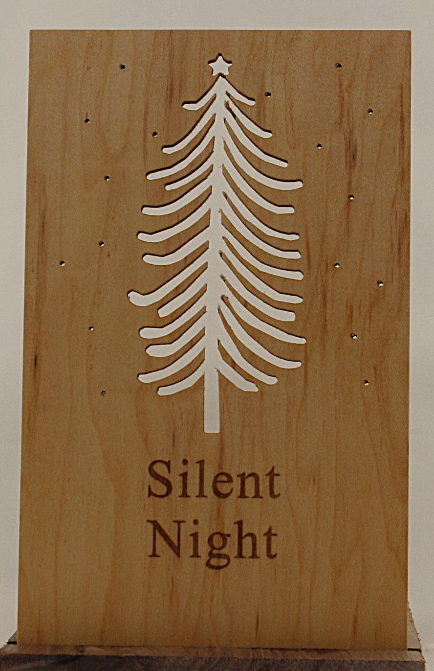 Insert for Lantern - Christmas tree in Snow