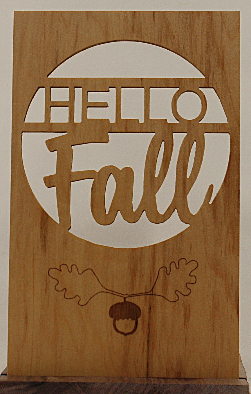 Insert for Lantern - Hello Fall